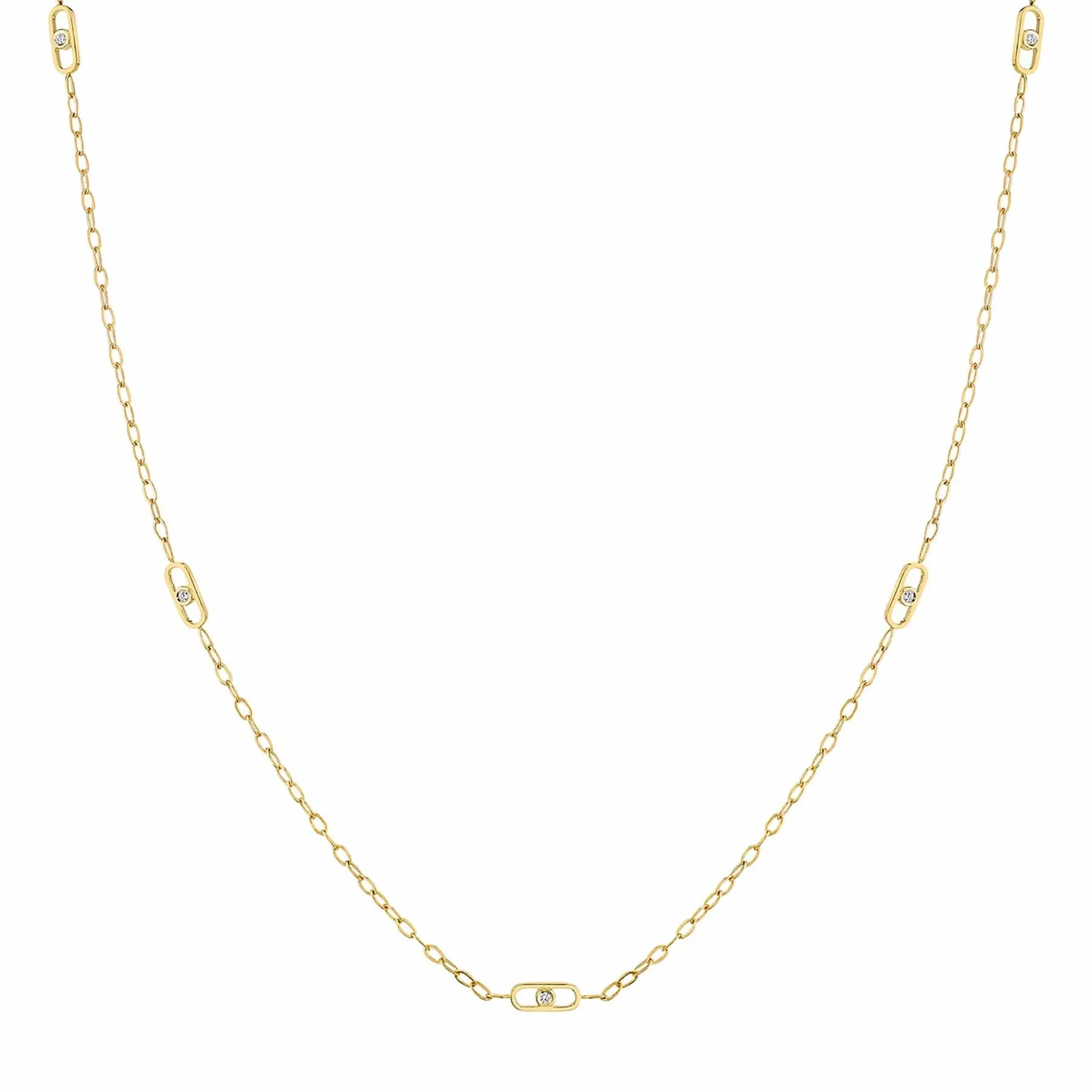 0.10ctw Diamond Streamlined Necklace