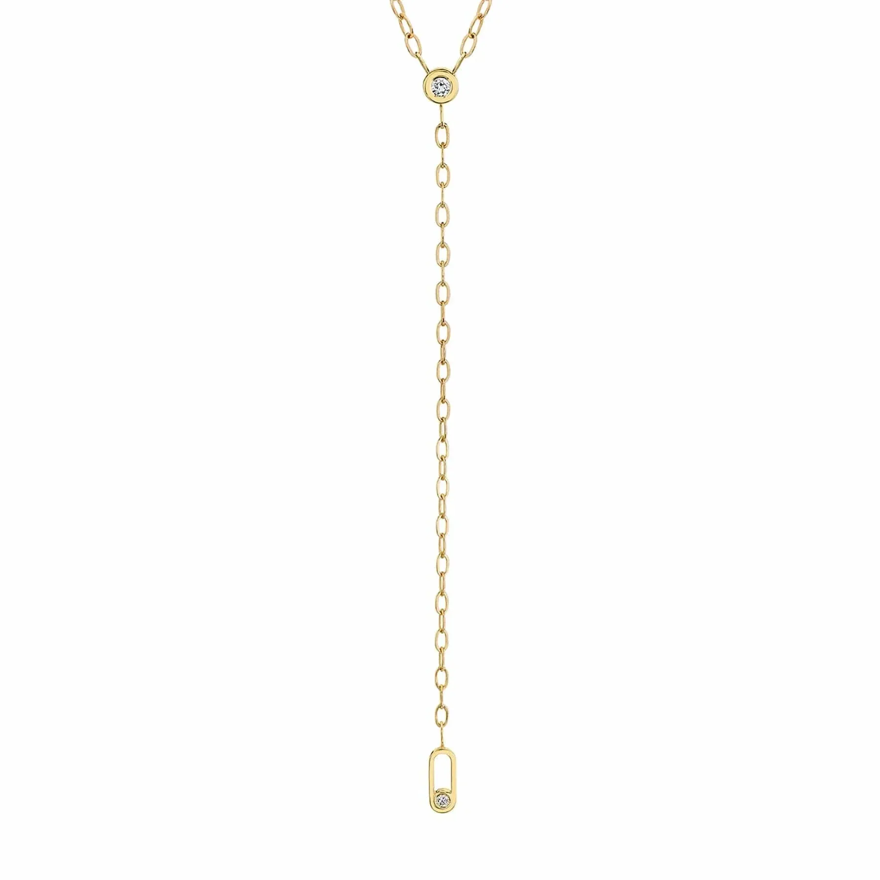 0.11ctw Diamond Streamlined Y-Necklace