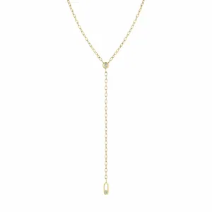 0.11ctw Diamond Streamlined Y-Necklace