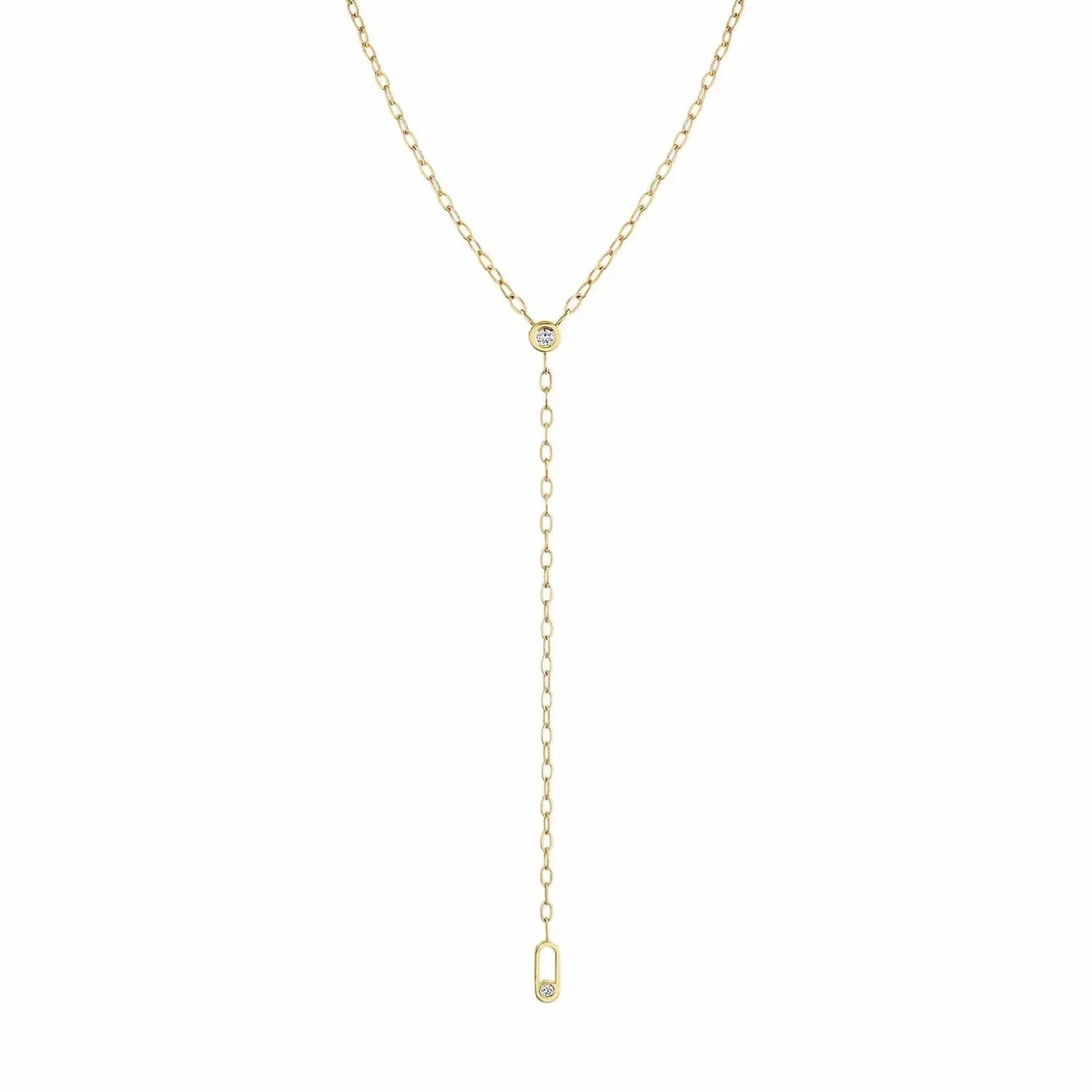 0.11ctw Diamond Streamlined Y-Necklace