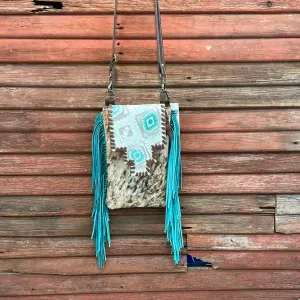 034 Tammy - Brindle w/ Turquoise Sand Aztec Flap