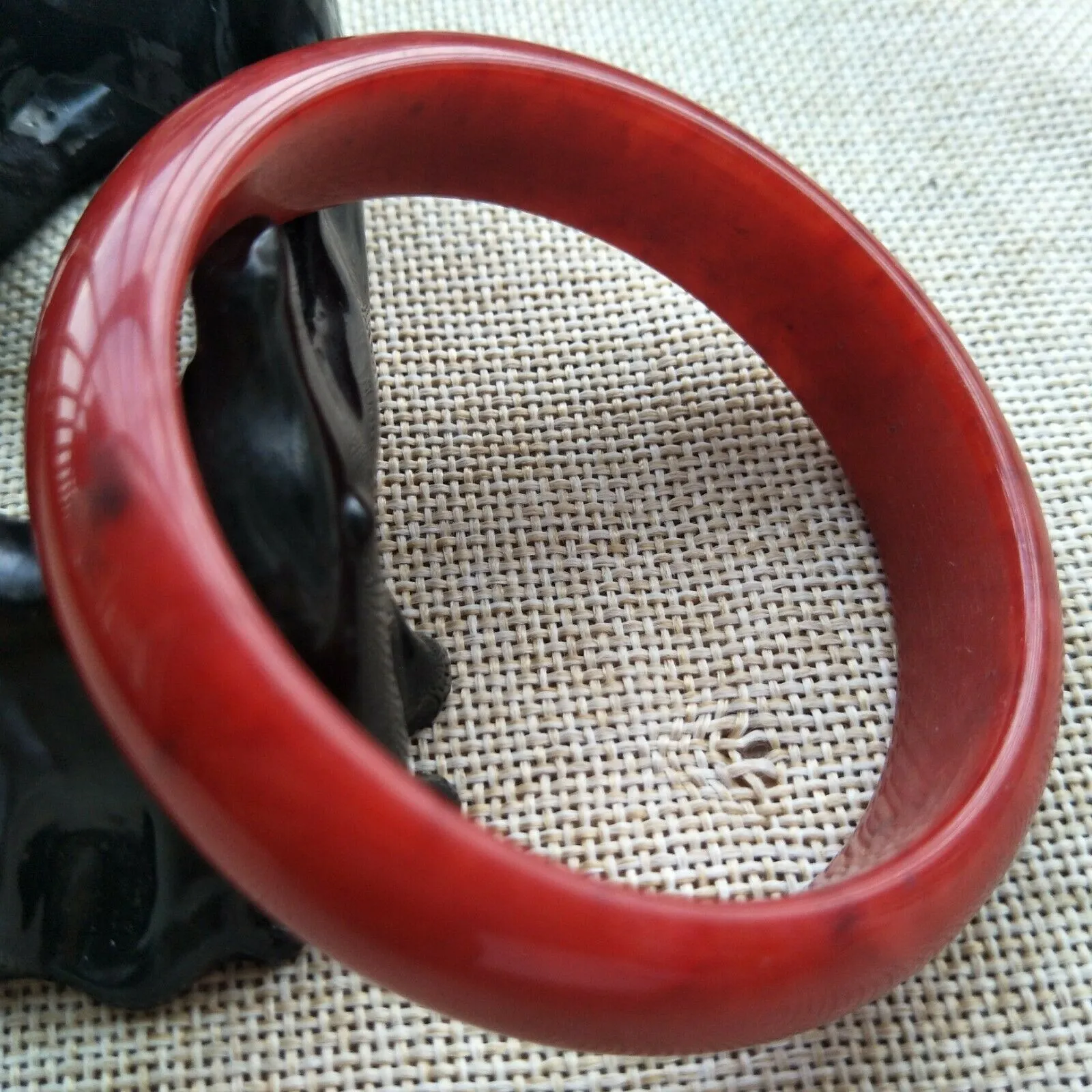 10% OF- 57/58/59mm Certified Natural Red Emerald A*Jade HandCarved Bracelet Bangle K100