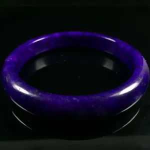 10% OF- 63/64/65mm Certified Natural Lavender Emerald Jade A HandCarved Lucky Bracelet Bangle Z0023