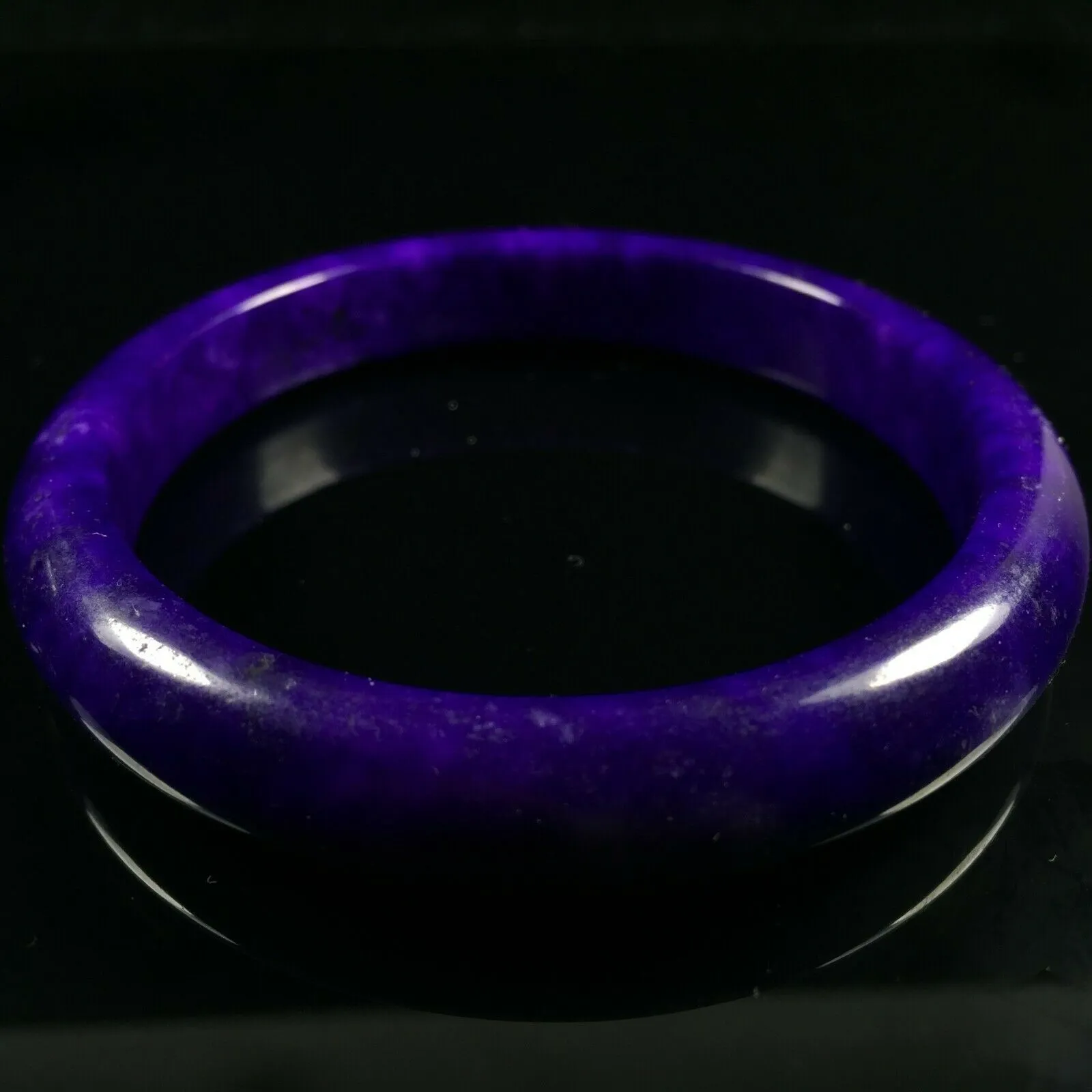 10% OF- 63/64/65mm Certified Natural Lavender Emerald Jade A HandCarved Lucky Bracelet Bangle Z0023