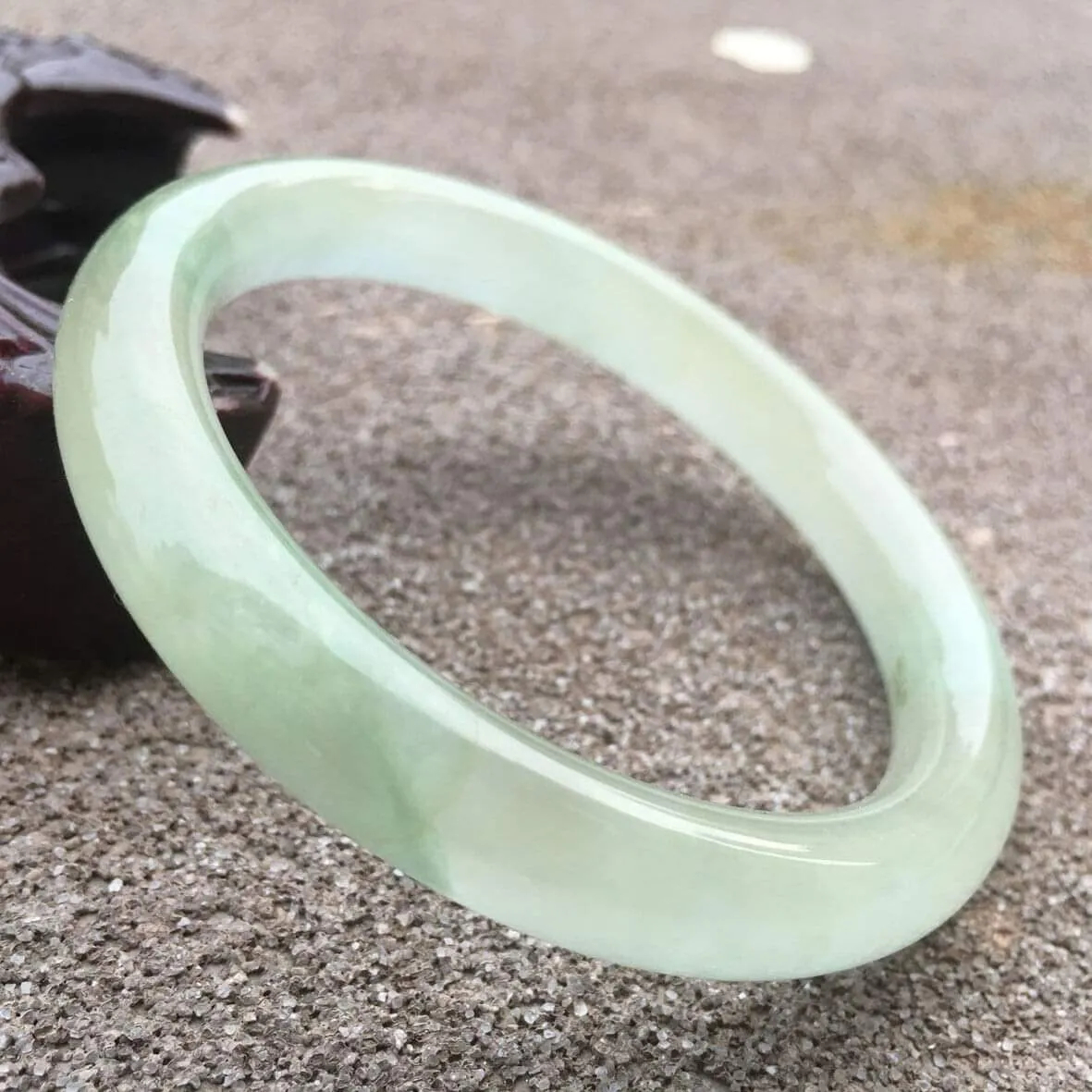 10% OFF- 56/57/58mm Certified Natural Jadeite Emerald A*Jade HandCarved Round Bracelet Bangle GX615