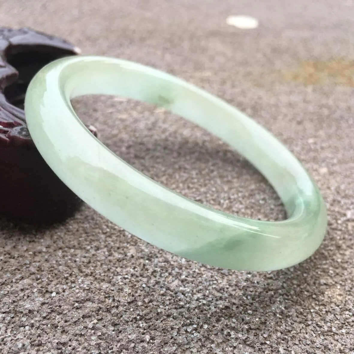 10% OFF- 56/57/58mm Certified Natural Jadeite Emerald A*Jade HandCarved Round Bracelet Bangle GX615
