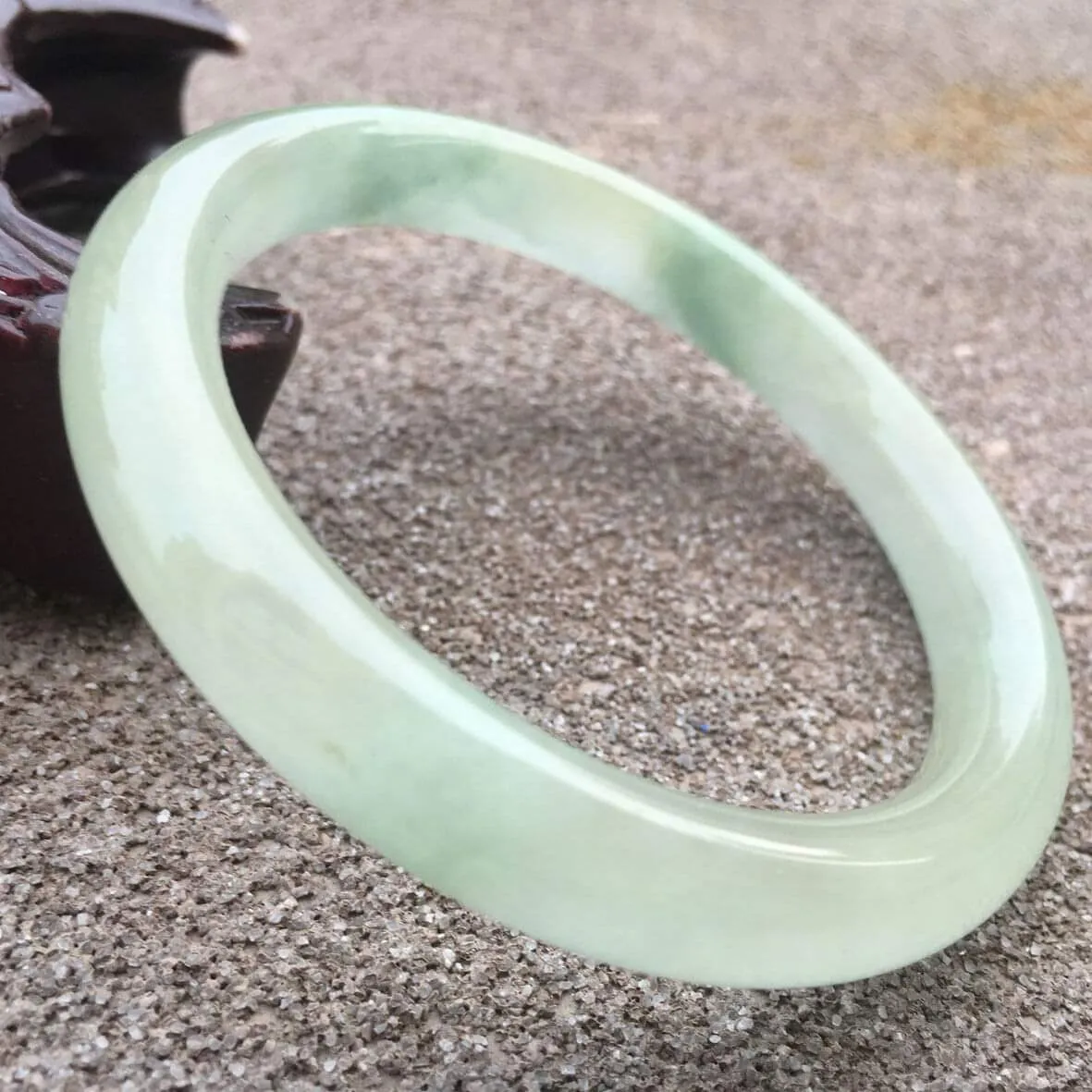 10% OFF- 56/57/58mm Certified Natural Jadeite Emerald A*Jade HandCarved Round Bracelet Bangle GX615