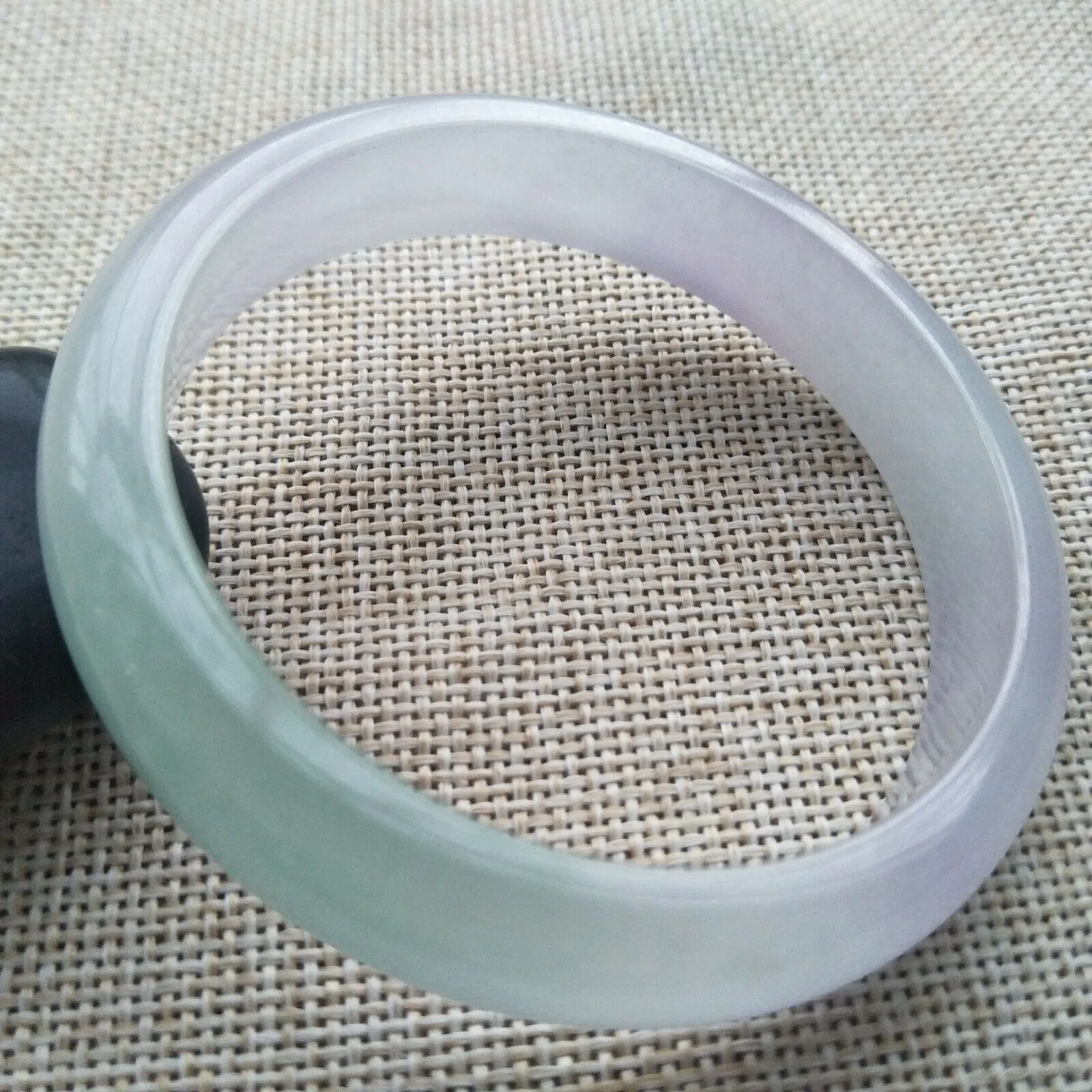 10% OFF- 56/57/58mm Certified Natural Lavender Jadeite Emerald A*Jade HandCarved Lucky Bracelet Bangle S009