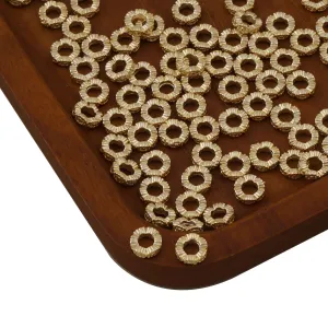 100PCS 14k Gold Filled Saucer Spacer Beads, 4.2*2.2mm Metal Round Spacer Beads, Bracelet Beads, Necklace Beads, DIY Crafts 10419750