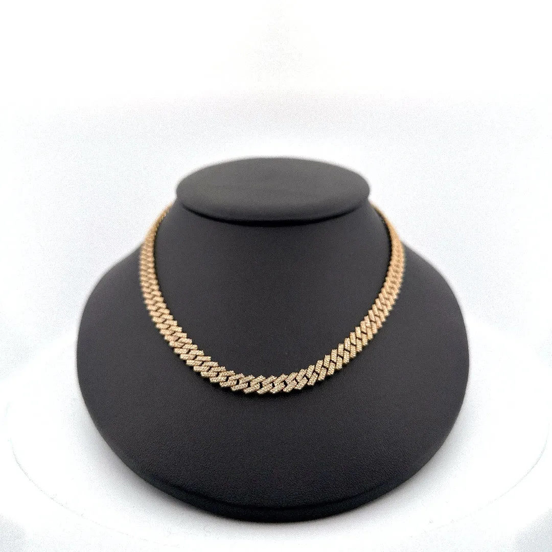 10K Yellow Gold Sharp-edge Cubanlink