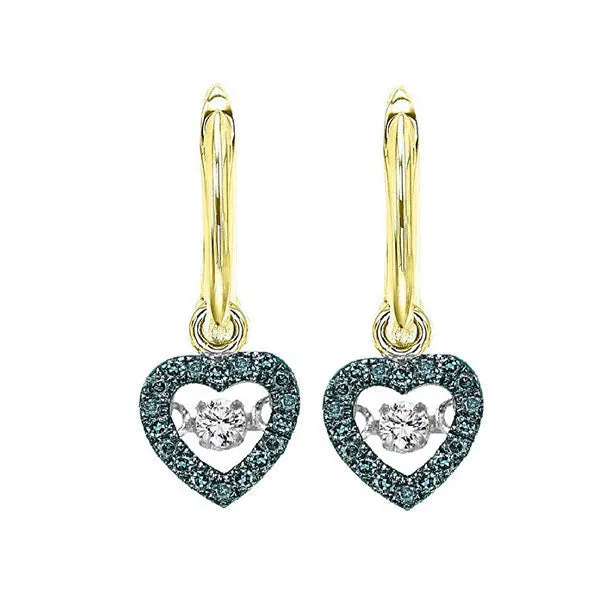 10KT Yellow Gold & Diamond Rhythm Of Love Fashion Earrings  - 1/5 ctw
