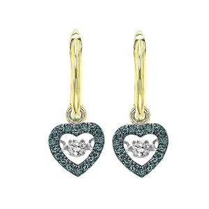 10KT Yellow Gold & Diamond Rhythm Of Love Fashion Earrings  - 1/5 ctw