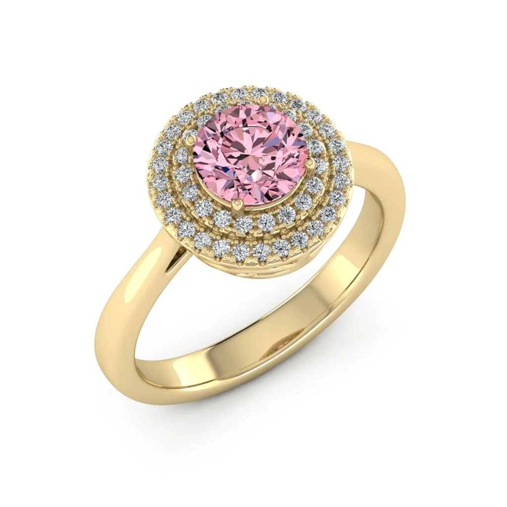 1.24 d.e.w cts Heather Moissanite Ring