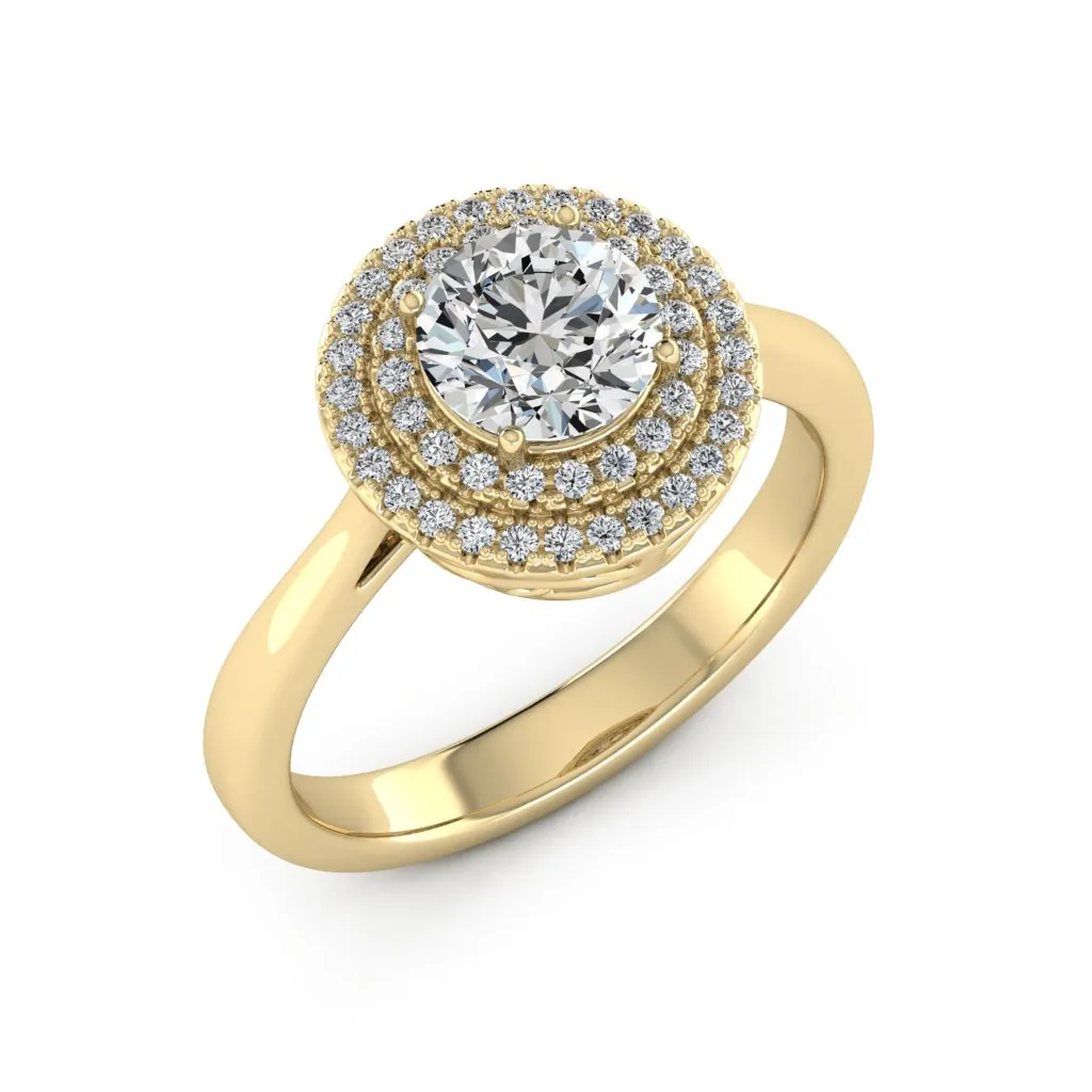 1.24 d.e.w cts Heather Moissanite Ring