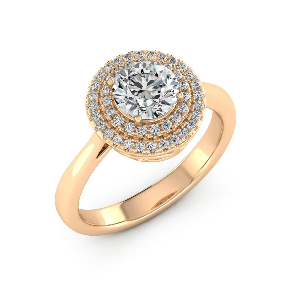 1.24 d.e.w cts Heather Moissanite Ring