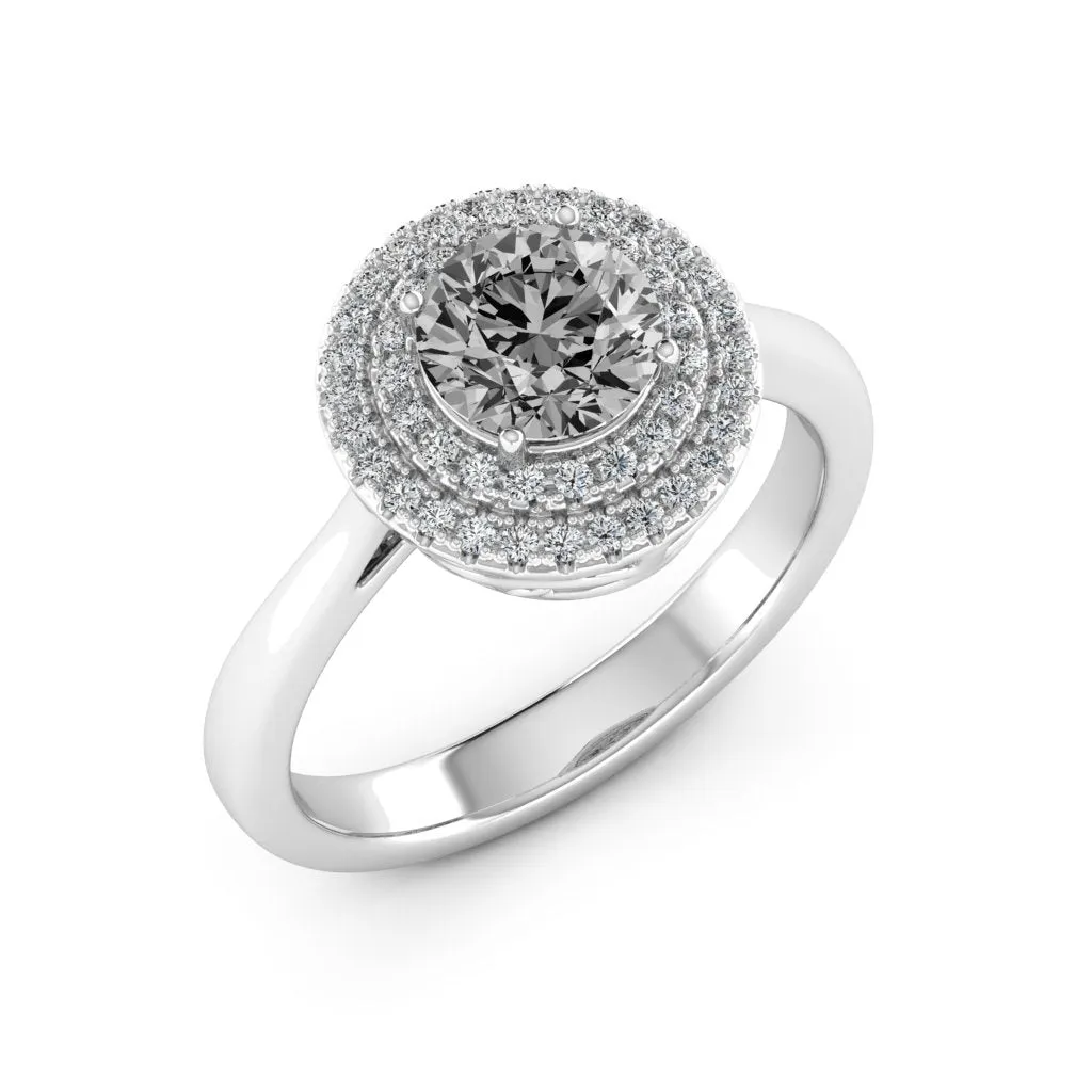1.24 d.e.w cts Heather Moissanite Ring