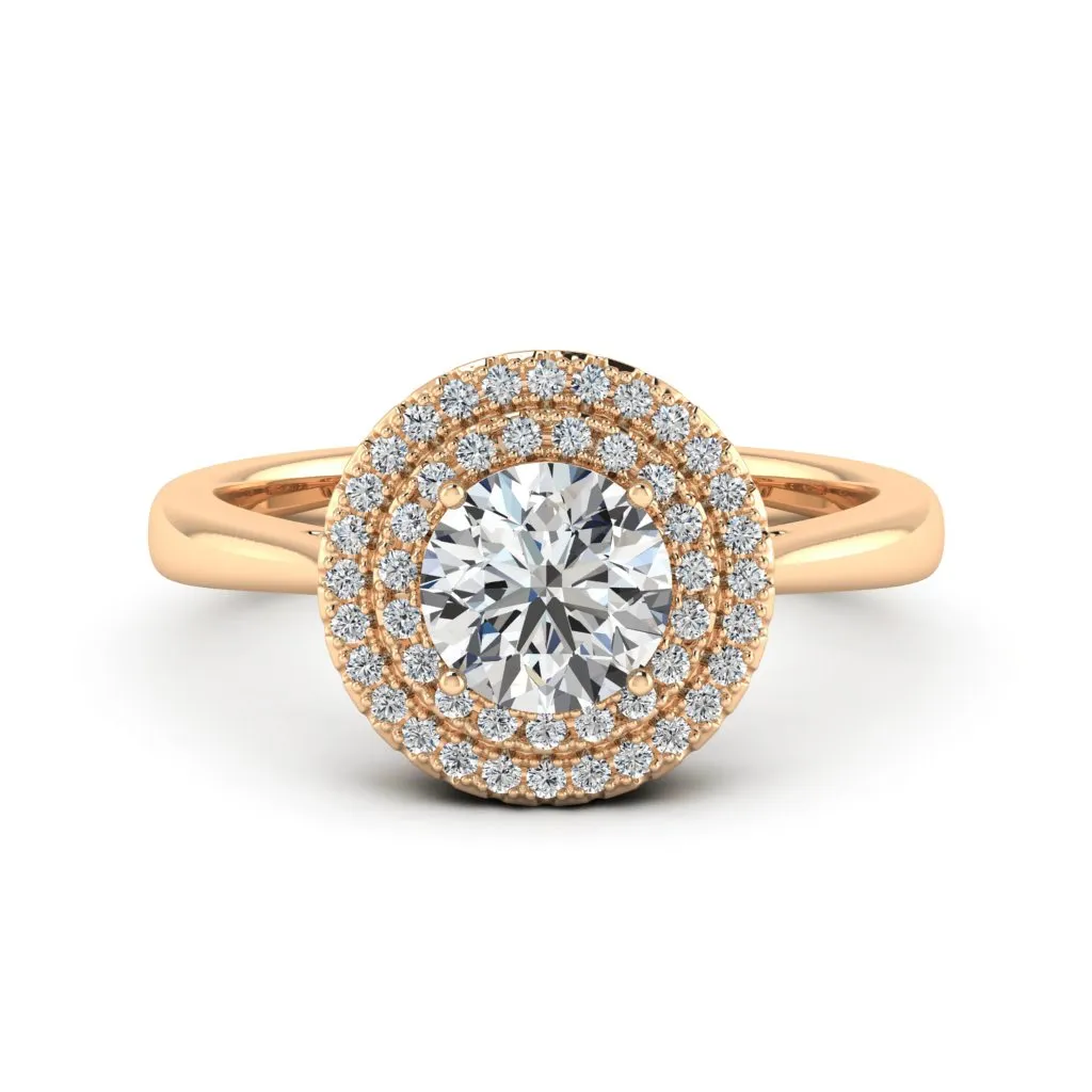 1.24 d.e.w cts Heather Moissanite Ring