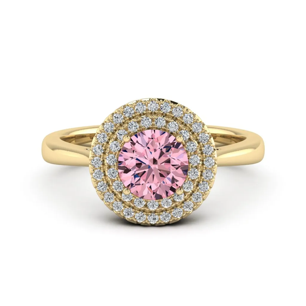 1.24 d.e.w cts Heather Moissanite Ring