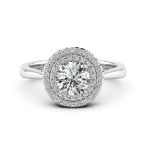 1.24 d.e.w cts Heather Moissanite Ring