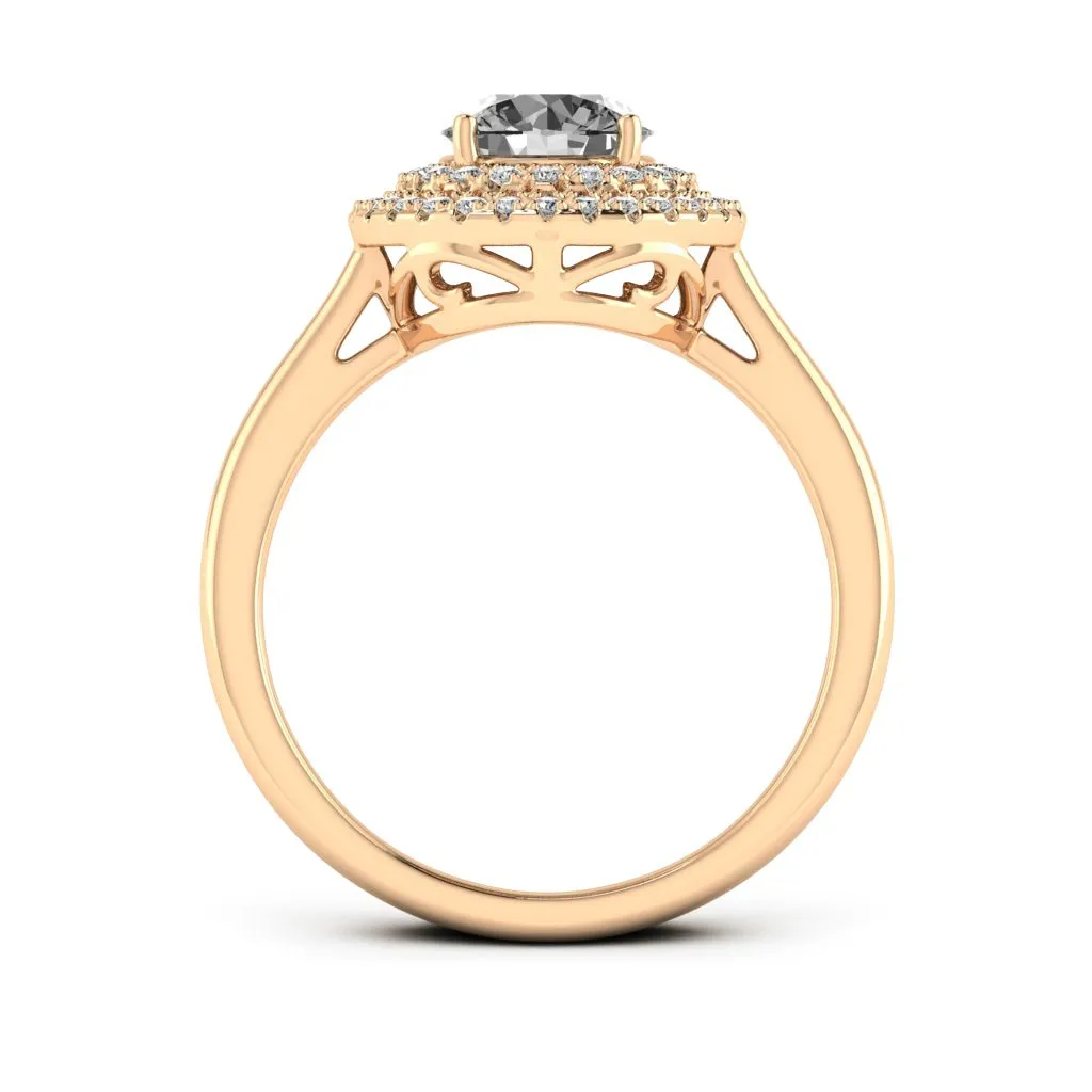 1.24 d.e.w cts Heather Moissanite Ring
