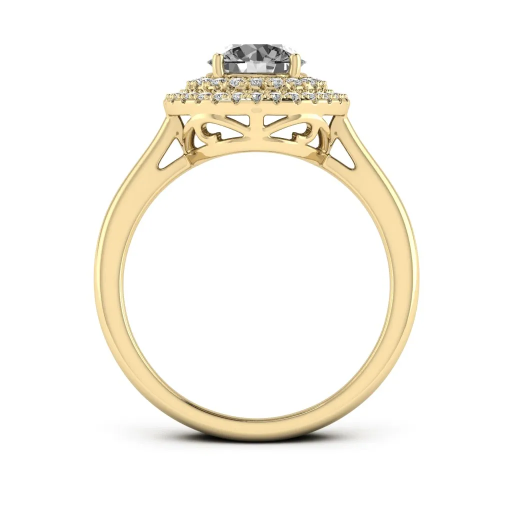 1.24 d.e.w cts Heather Moissanite Ring