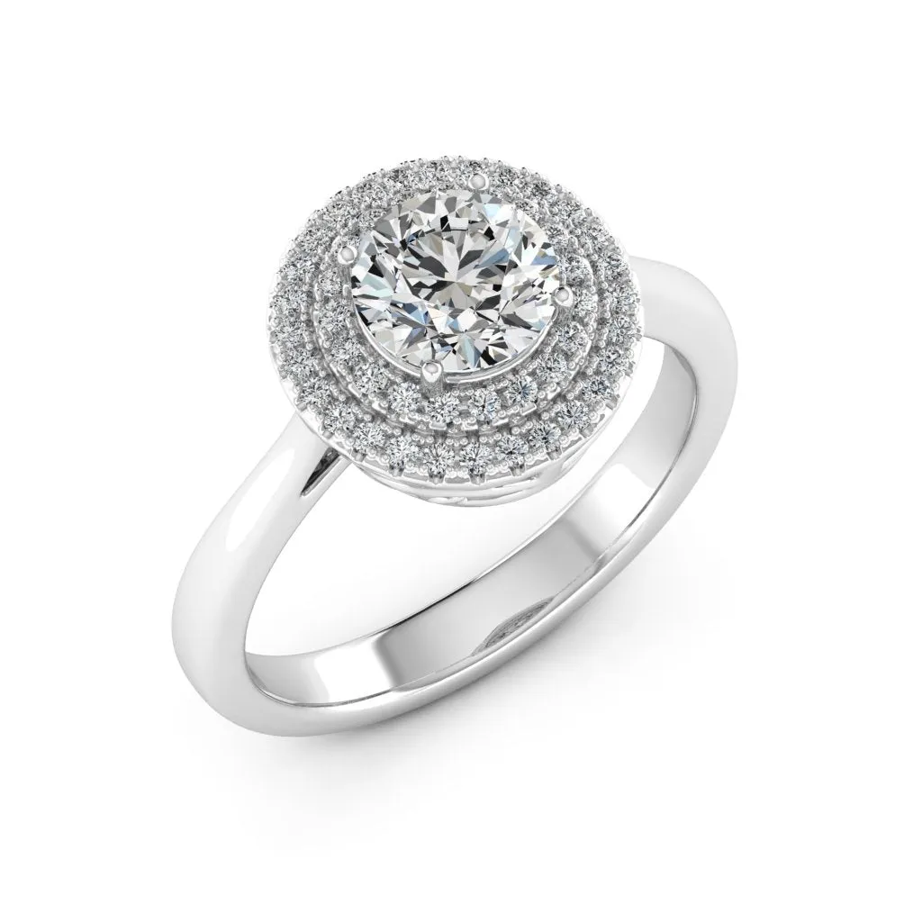 1.24 d.e.w cts Heather Moissanite Ring