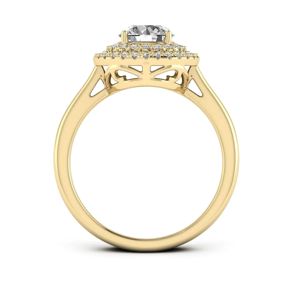 1.24 d.e.w cts Heather Moissanite Ring