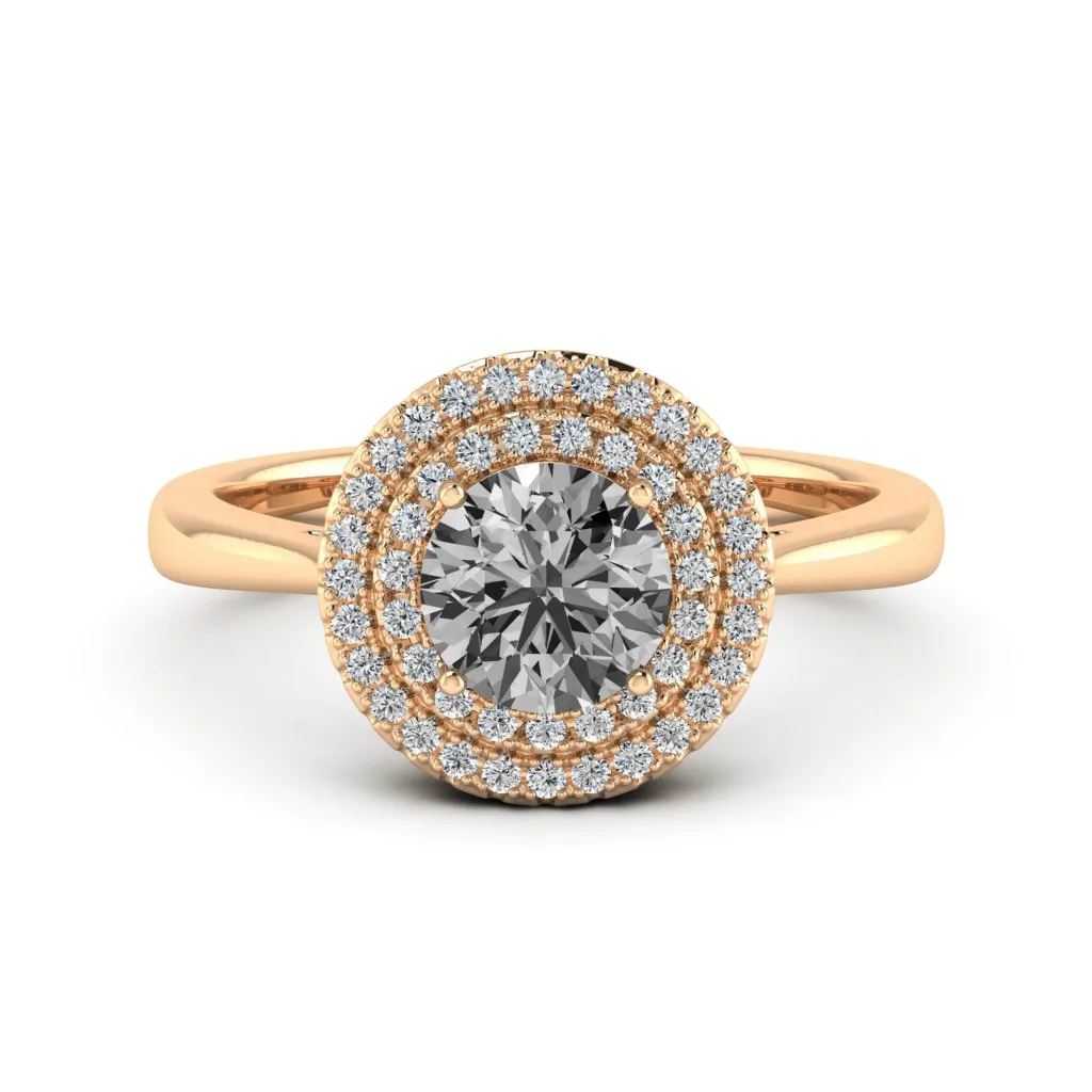 1.24 d.e.w cts Heather Moissanite Ring