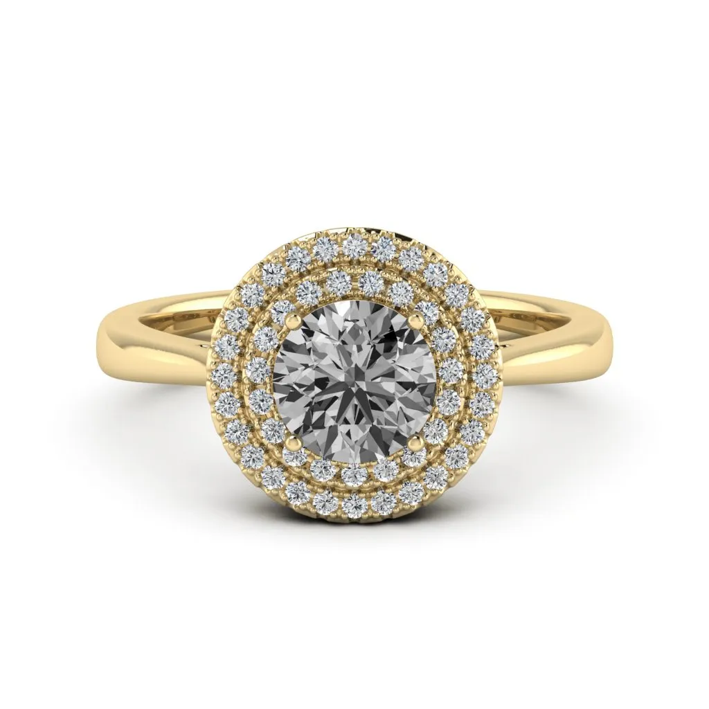 1.24 d.e.w cts Heather Moissanite Ring