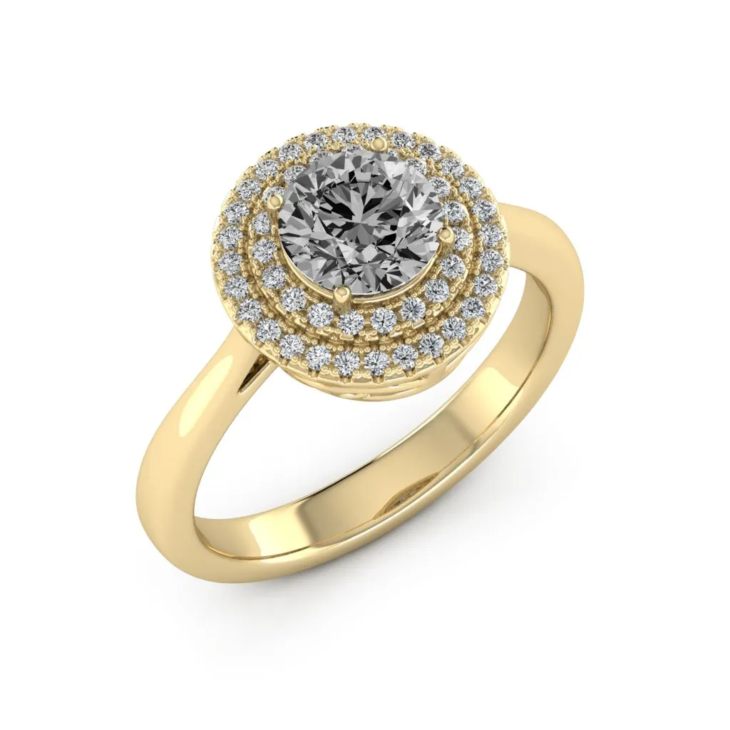 1.24 d.e.w cts Heather Moissanite Ring