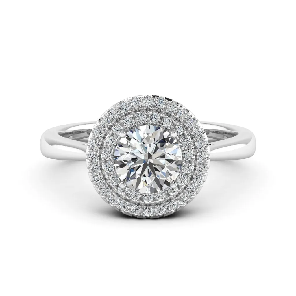 1.24 d.e.w cts Heather Moissanite Ring