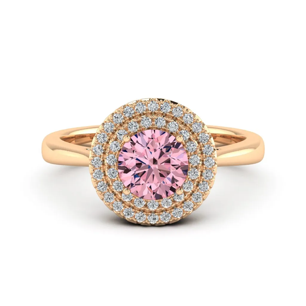1.24 d.e.w cts Heather Moissanite Ring