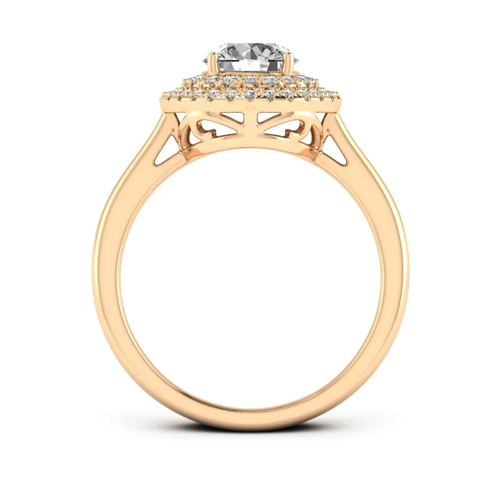 1.24 d.e.w cts Heather Moissanite Ring