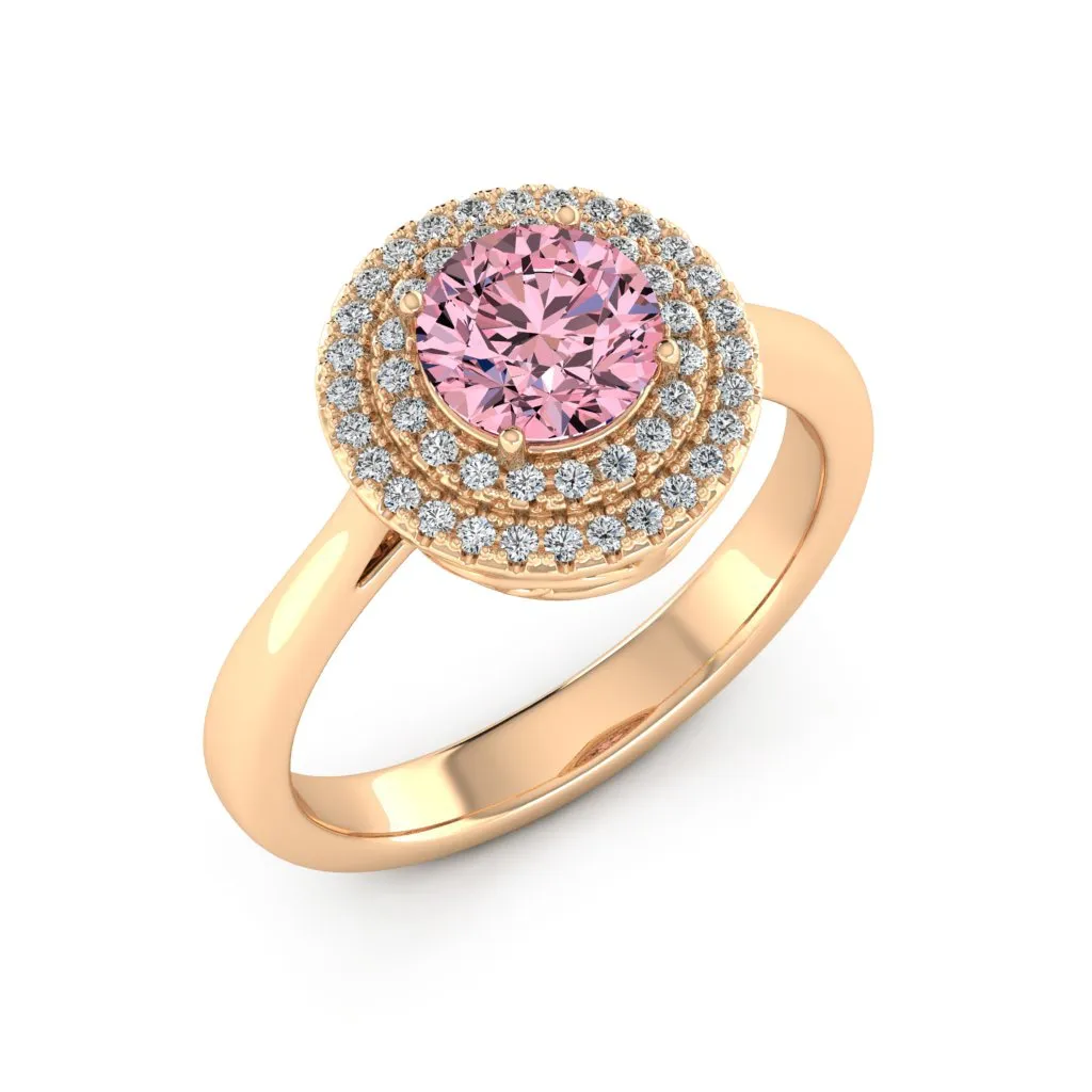 1.24 d.e.w cts Heather Moissanite Ring