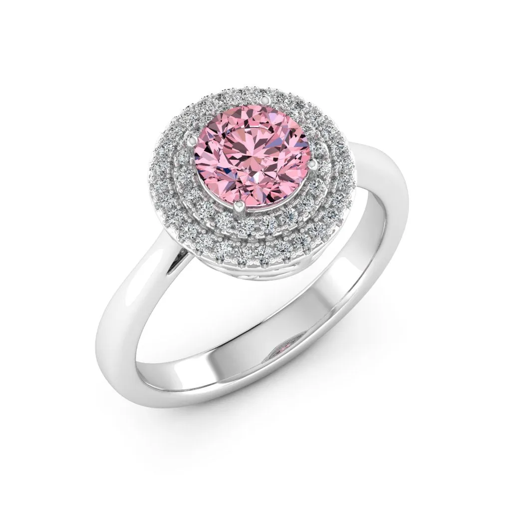 1.24 d.e.w cts Heather Moissanite Ring
