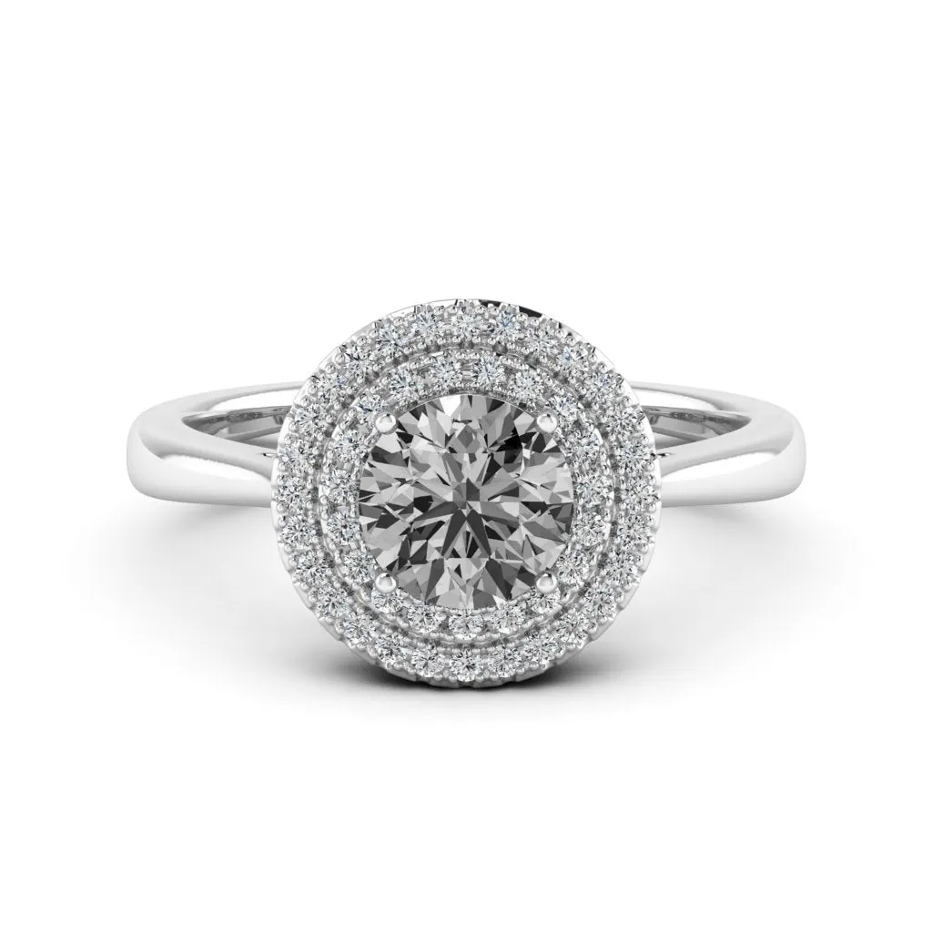 1.24 d.e.w cts Heather Moissanite Ring