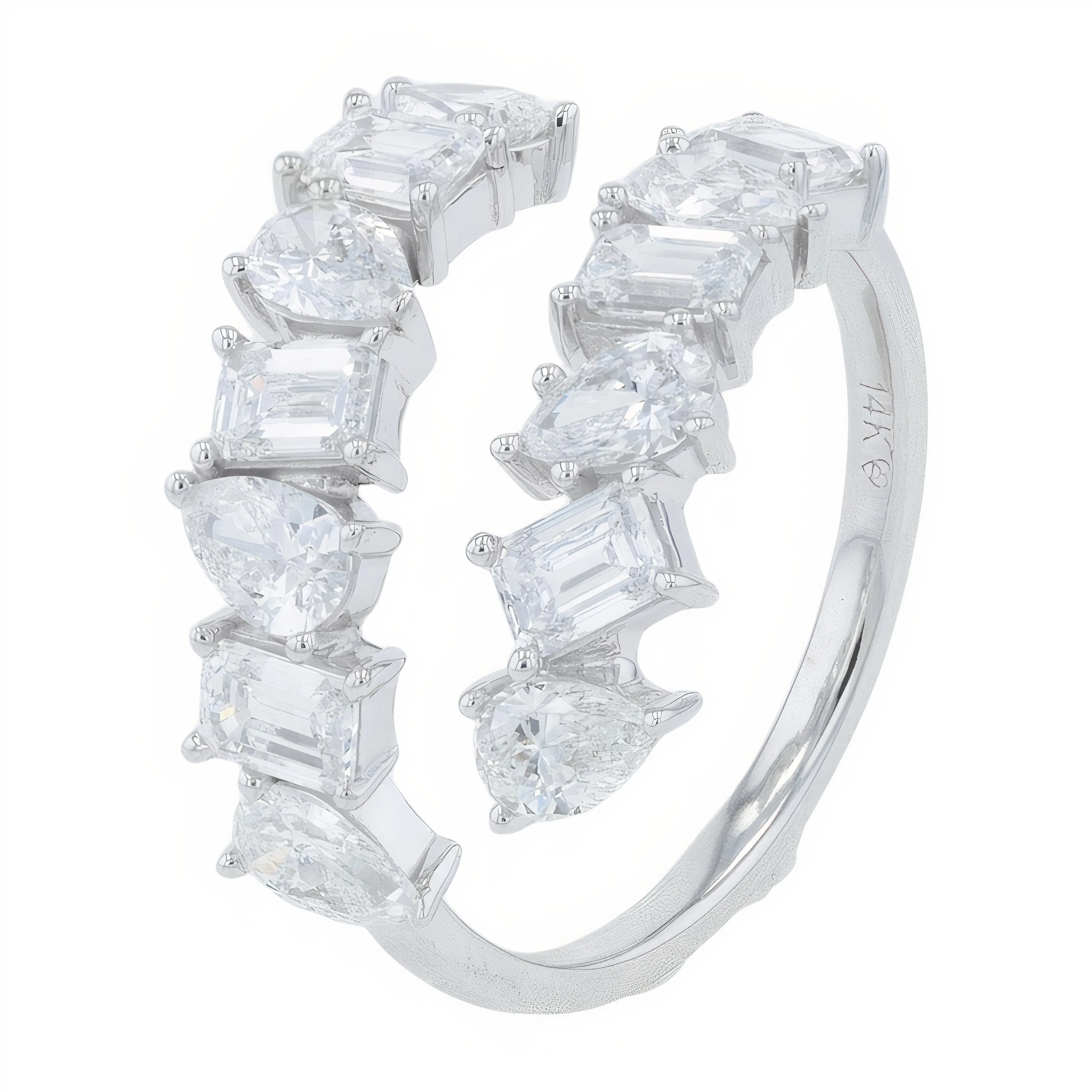 14K 2.75 CTW Lab Grown Diamond Bypass Style Ring<p><strong>More Colors Available</p></strong><p><strong>Lab Grown Diamond</p></strong>