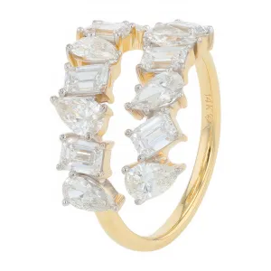 14K 2.75 CTW Lab Grown Diamond Bypass Style Ring<p><strong>More Colors Available</p></strong><p><strong>Lab Grown Diamond</p></strong>