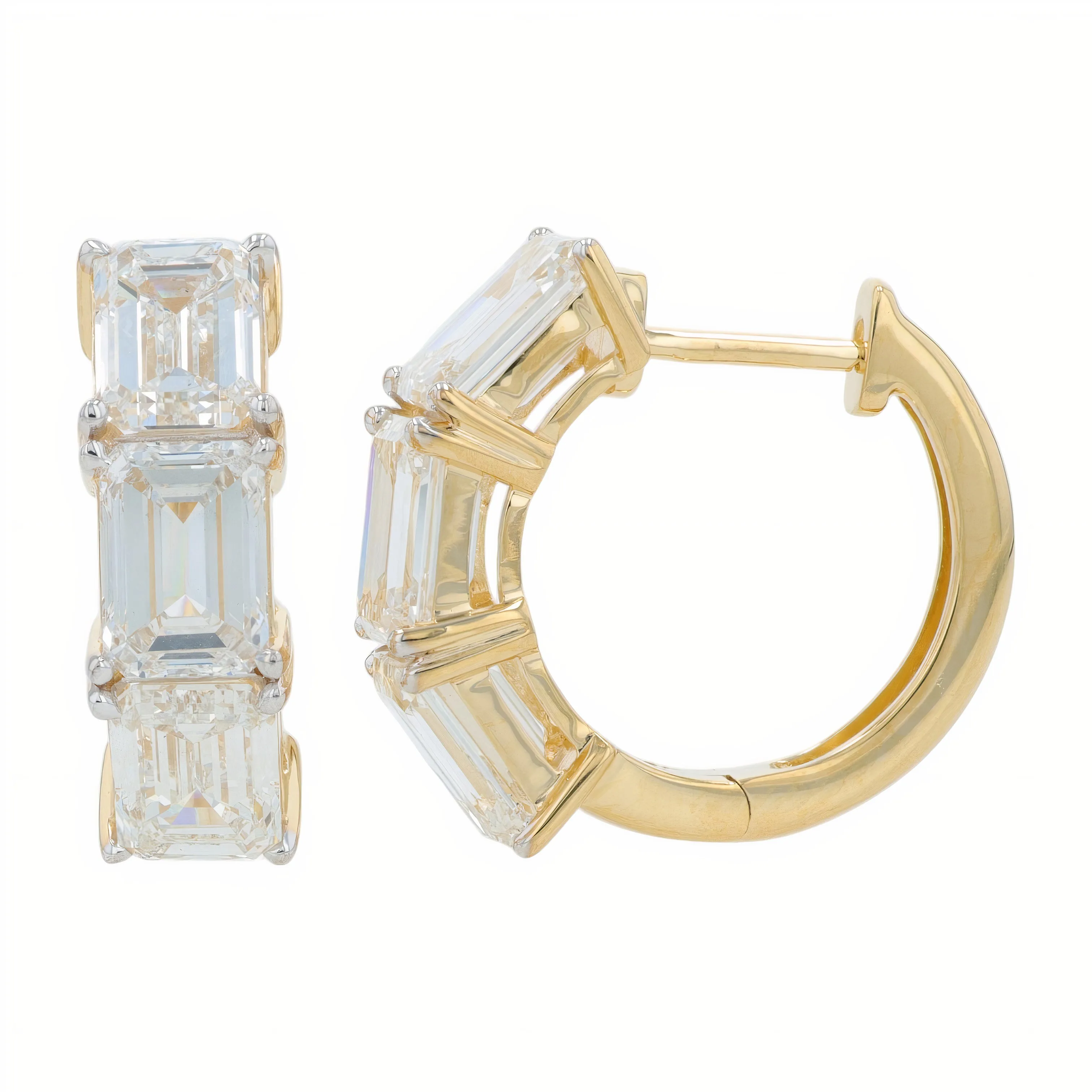 14K 5 CT Lab Grown Diamond Hoops<p><strong>More Colors Available</p></strong><p><strong>Lab Grown Diamond</p></strong>