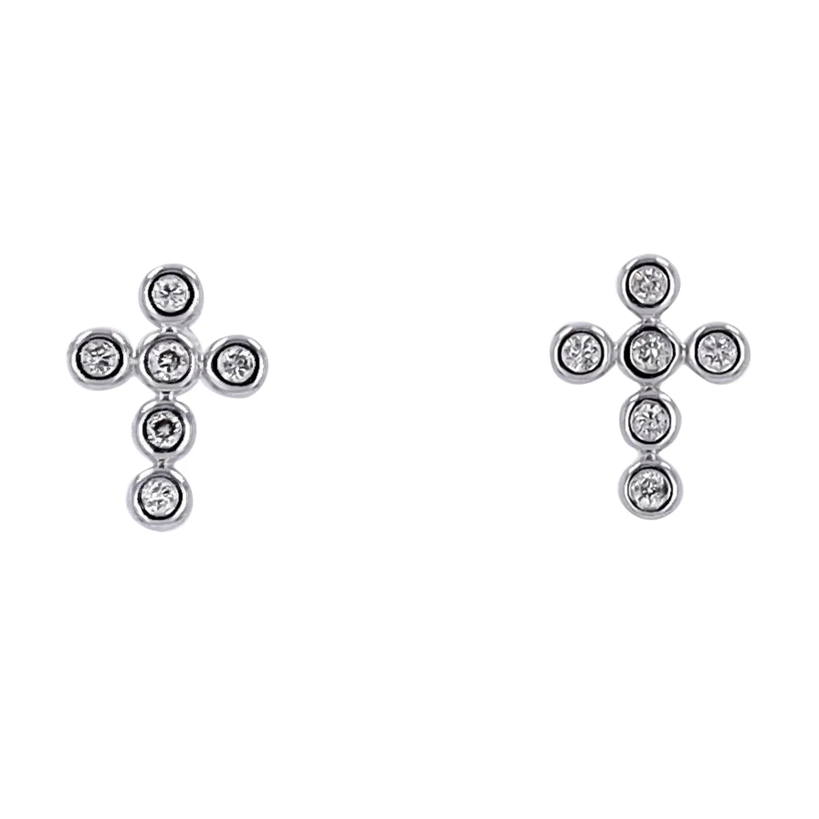14K Diamond Cross Studs<p><strong>More Colors Available</p></strong>