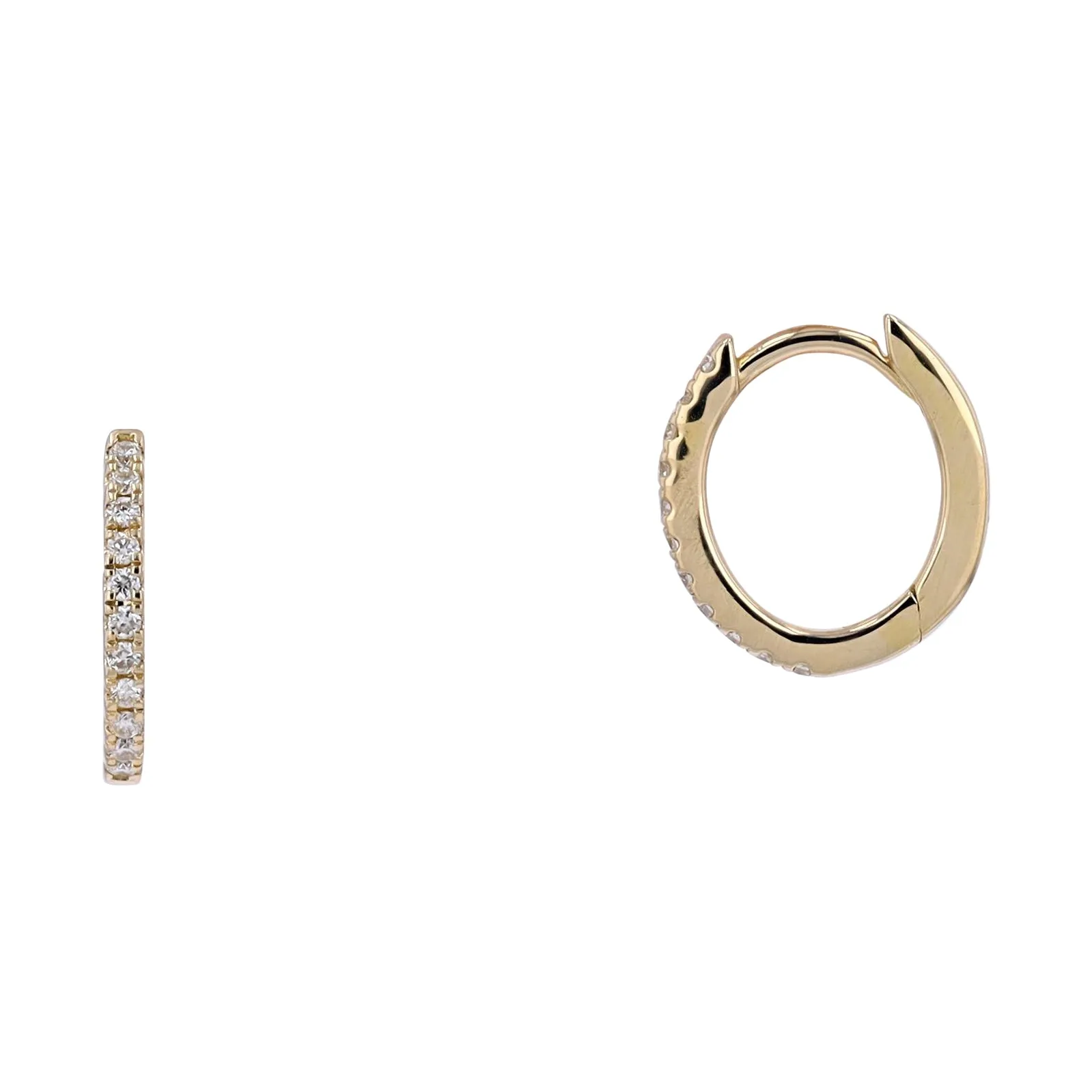 14K Diamond Huggies<p><strong>More Colors Available</p></strong>