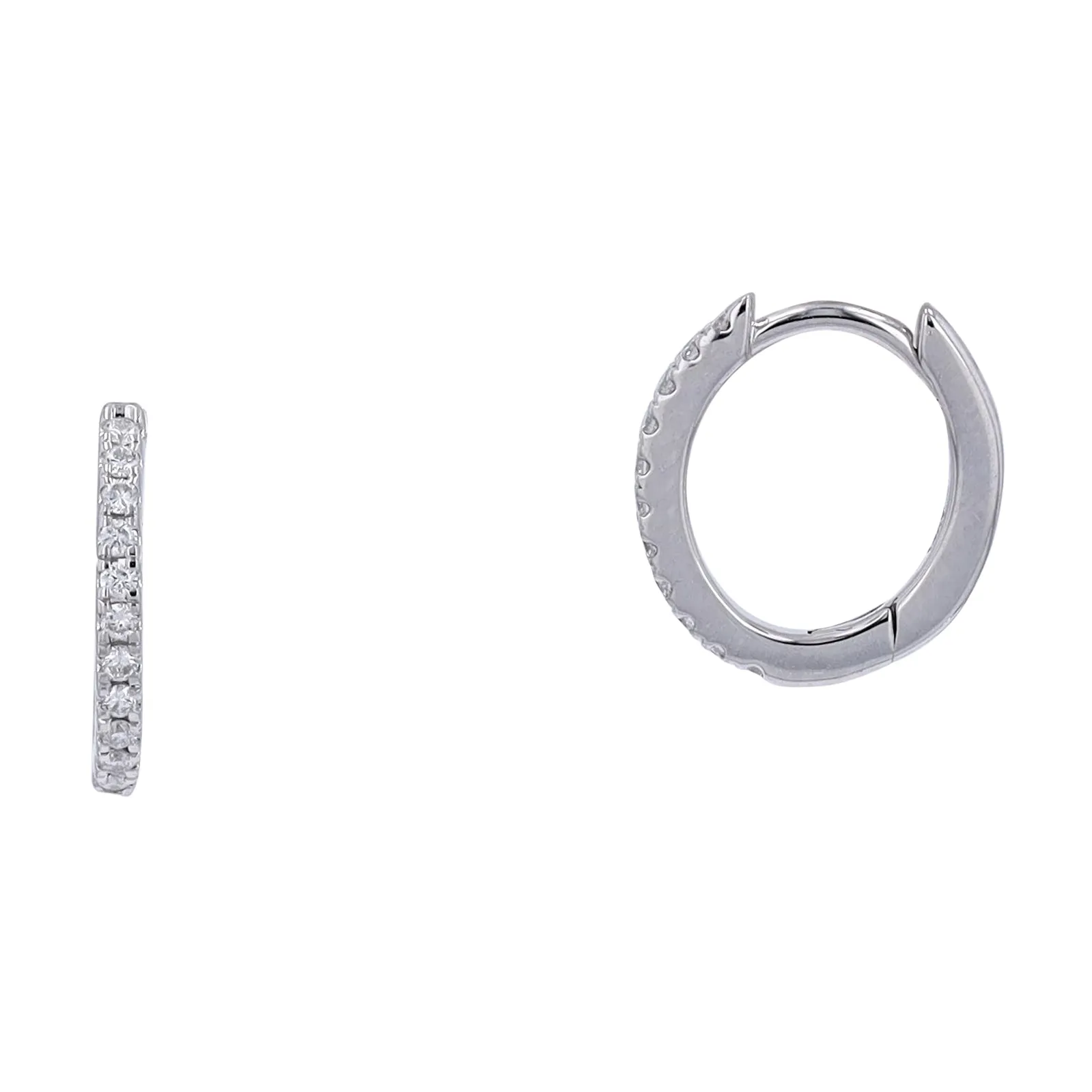 14K Diamond Huggies<p><strong>More Colors Available</p></strong>