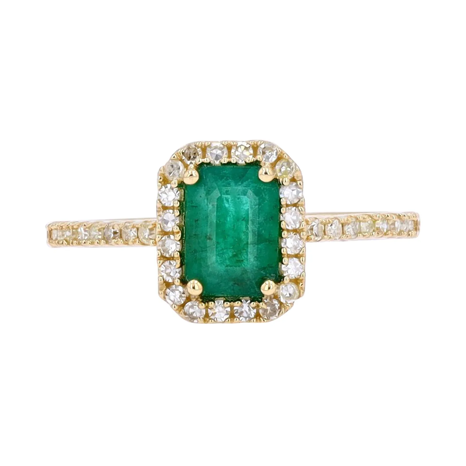 14K Gemstone Halo Ring<p><strong>More Colors Available</p></strong>