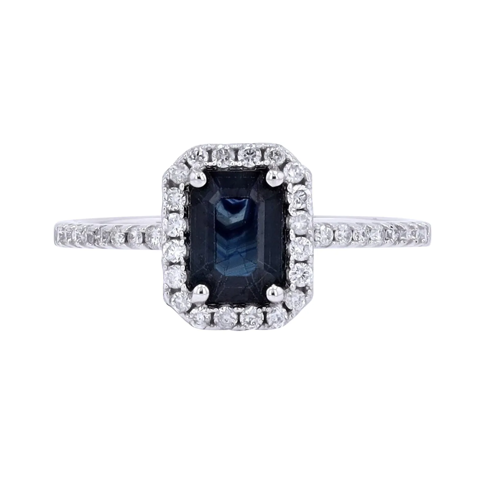 14K Gemstone Halo Ring<p><strong>More Colors Available</p></strong>