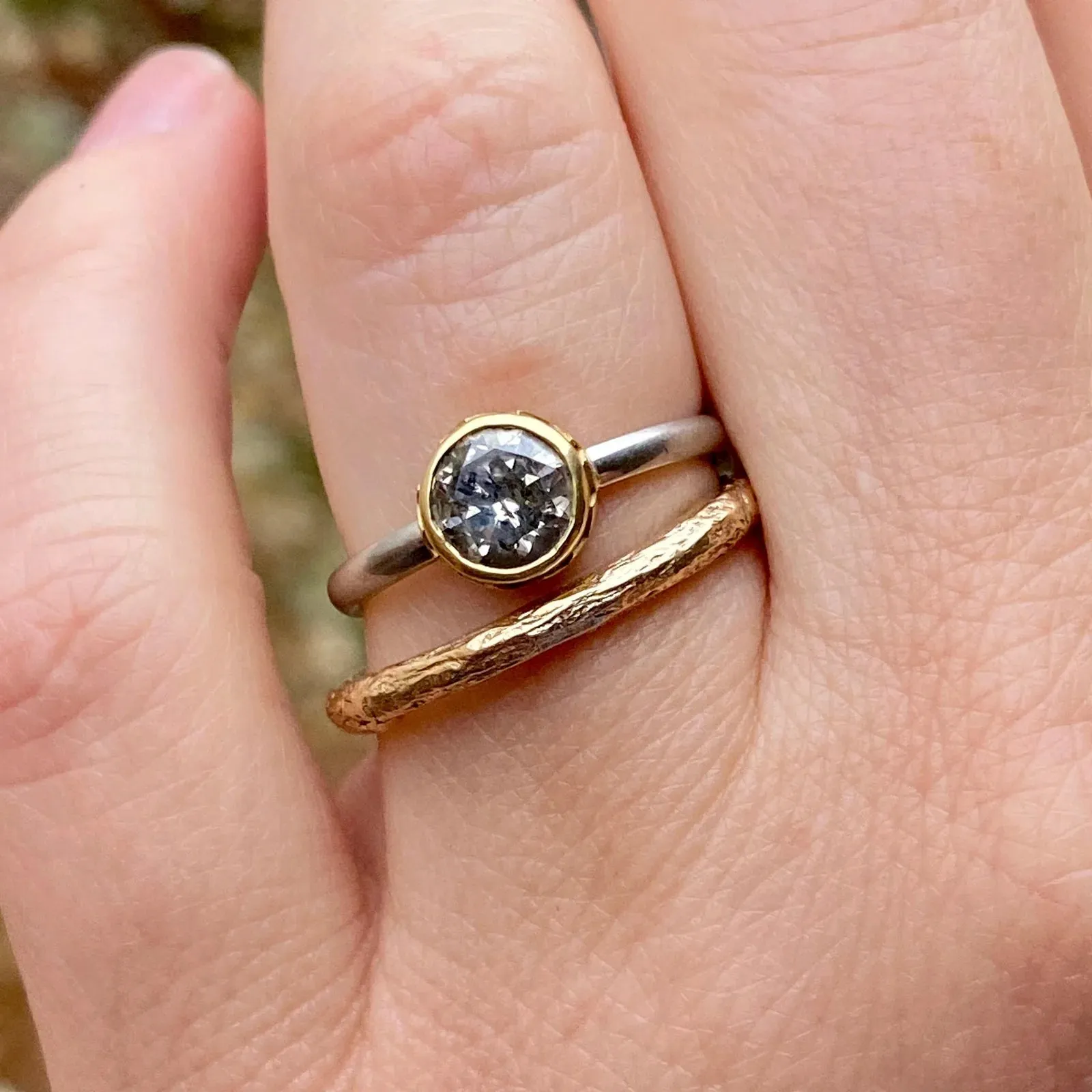 14K Gold Branch Band