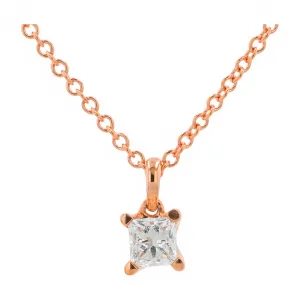 14K RG .27 CTR Lab Grown Diamond Princess Cut Pendant<p><strong>Lab Grown Diamond</p></strong><p><strong>IGI Available</p></strong>