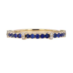 14K Sapphire & Diamond Band<p><strong>$199</p></strong><p><strong>More Colors Available</p></strong>