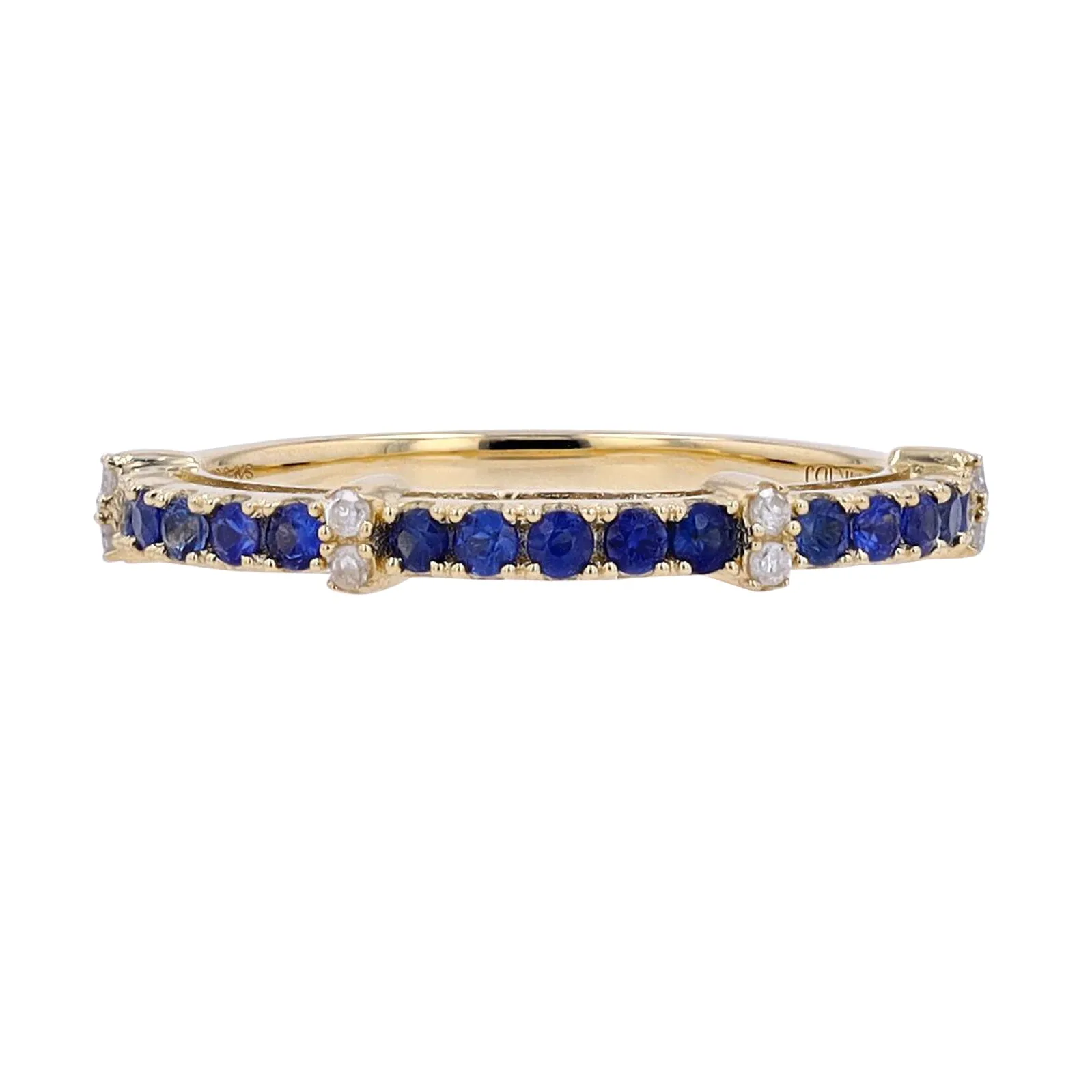 14K Sapphire & Diamond Band<p><strong>$199</p></strong><p><strong>More Colors Available</p></strong>