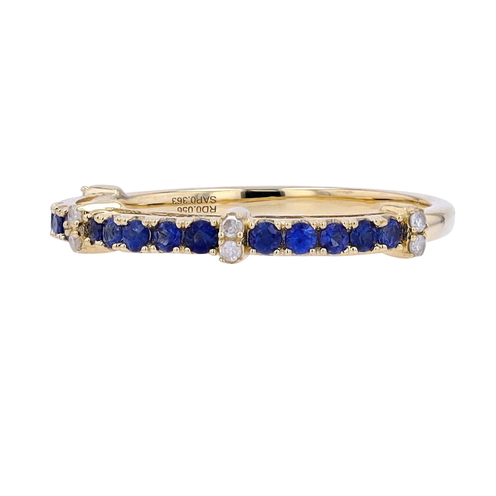 14K Sapphire & Diamond Band<p><strong>$199</p></strong><p><strong>More Colors Available</p></strong>