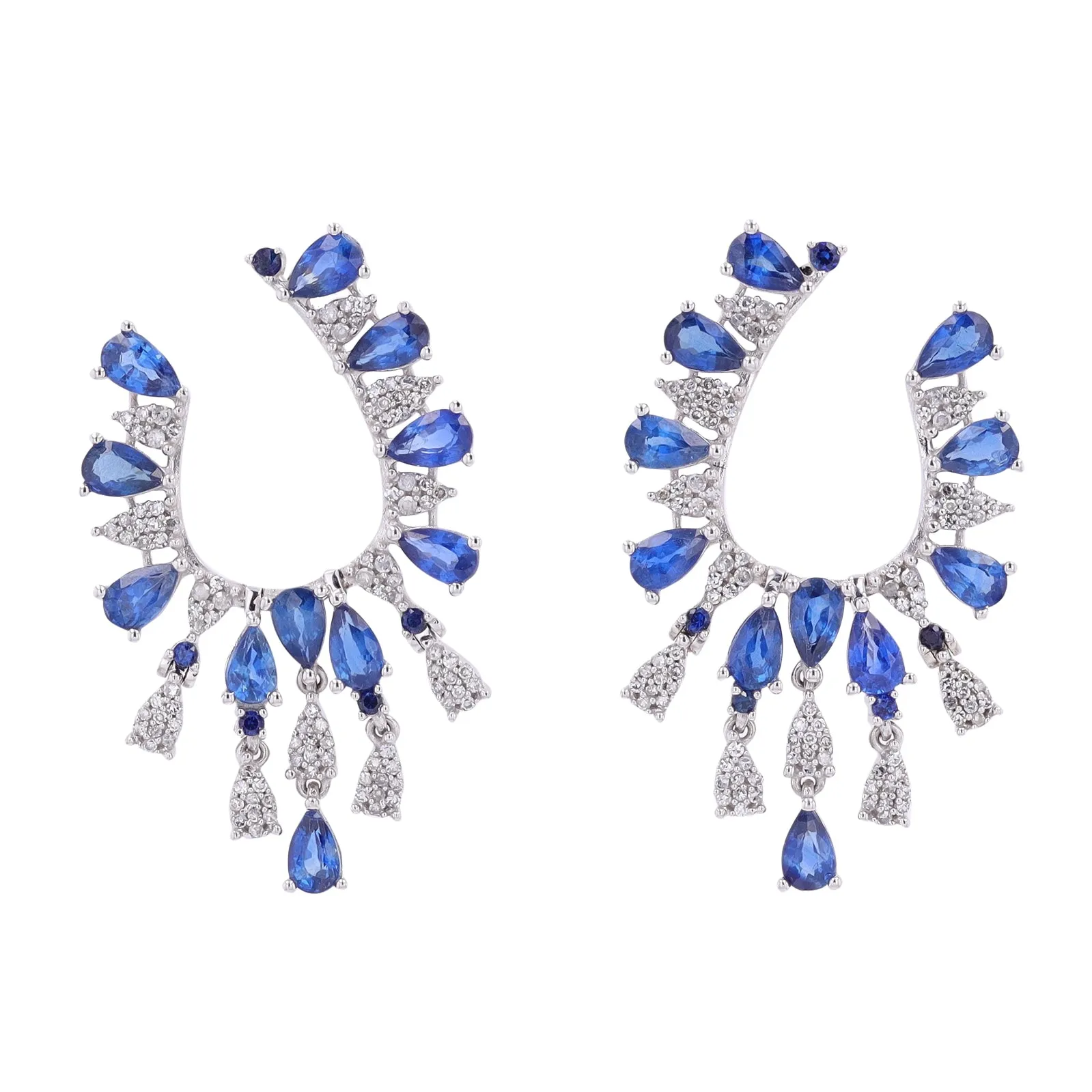 14K Sapphire & Diamond Earrings<p><strong>$1,299</p></strong><p><strong>More Colors Available</p></strong>